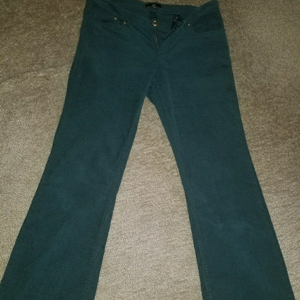 Corduroy green pants